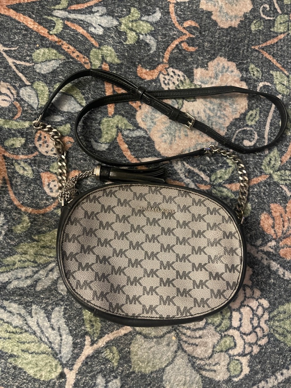 Michael Kors Beige/Brown MK Signature Crossbody Bag